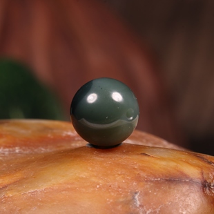 12mm一线天新疆和田玉碧玉单珠散珠圆珠多宝手串配珠手持配饰