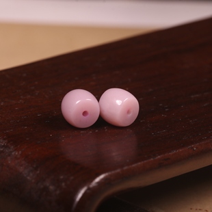 8mm正宗新疆和田玉籽桃花玉直切单珠散珠多宝手串手链配珠配饰