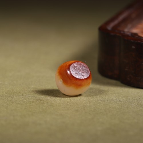 涵玉舍新疆和田玉红沁籽料手串配