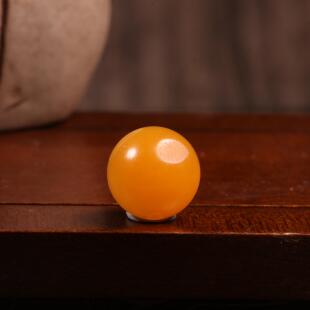 12mm天然新疆和田玉黄沁籽料珠子黄玉圆珠红沁圆珠手串手链配珠