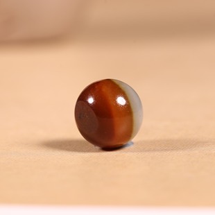 10mm新疆和田玉籽料红沁圆珠籽玉单珠黄沁散珠手串配珠挂件顶珠