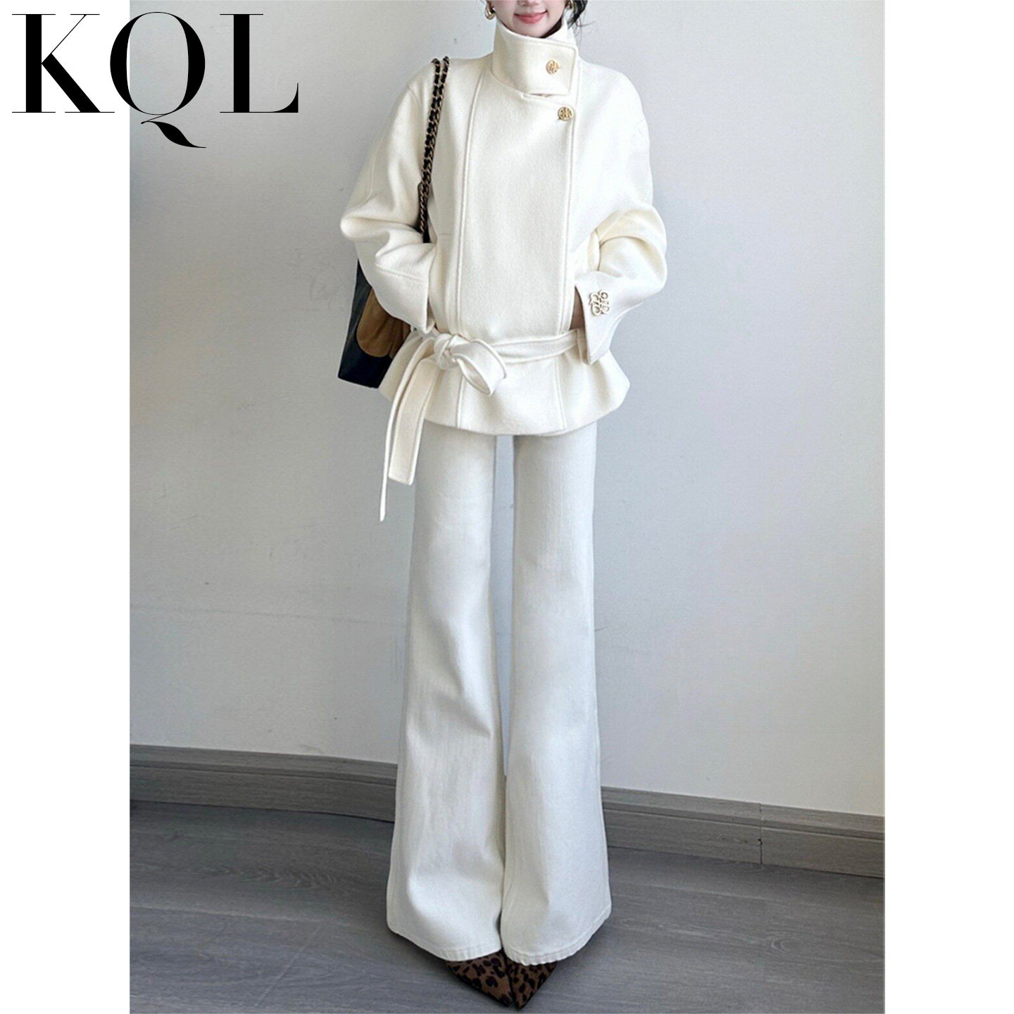 美式白色微喇牛仔裤女加绒秋冬新款低腰弹力垂感不贴腿喇叭马蹄裤,女装/女士精品,牛仔裤,淘宝优惠券,粉丝福利购,淘宝优惠卷