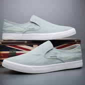 透气休闲鞋 潮鞋 布鞋 乐福鞋 男低帮套脚一脚蹬懒人软底大码 春夏男鞋