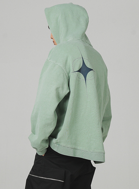 ProMaster官方店铺21SS 薄荷绿做旧短款卫衣