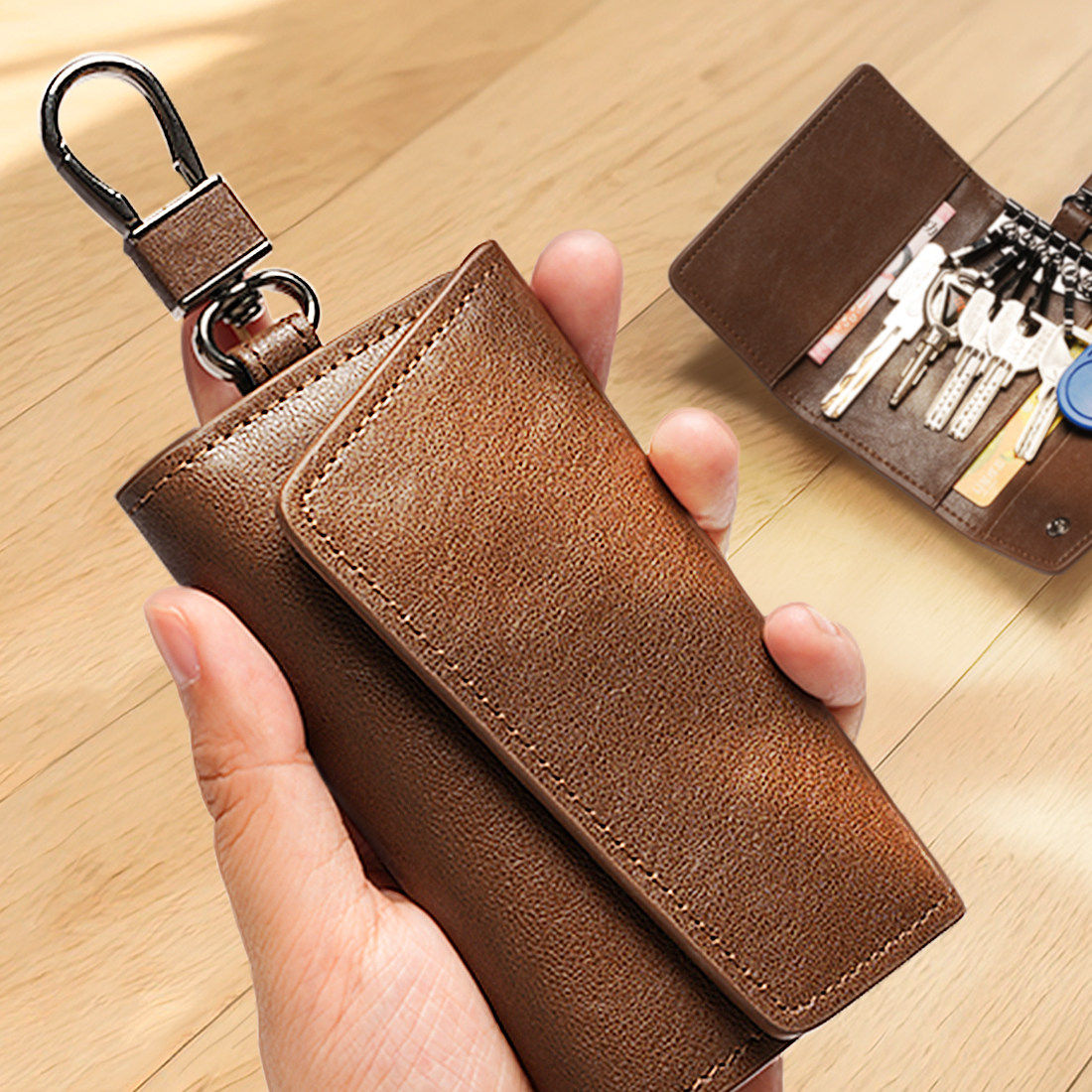 真皮钥匙包男士2026新款女士小迷你随身收纳家用高级感锁匙包套