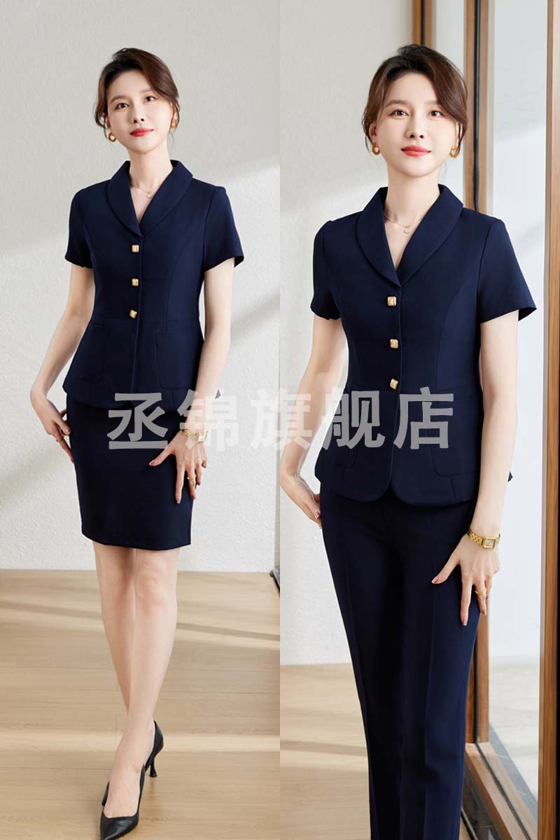 短袖薄款职业套装正装夏季时尚白领通勤西服气质女神范工作服裙子