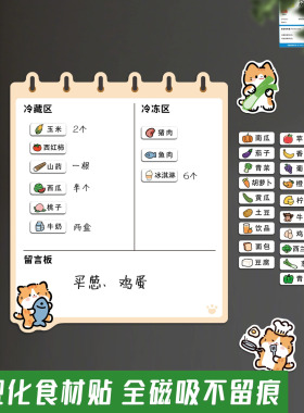 小红书热推水果蔬菜分类标签磁贴