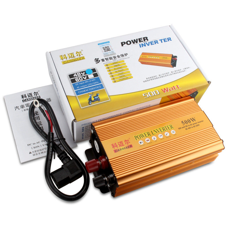 500w100w48v60v转220v电瓶车修正弦波逆变器家用电