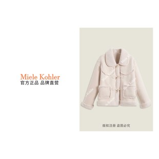 新款 长袖 冬季 极简风翻领短款 毛呢外套MKKQ87111 澳门小源同款