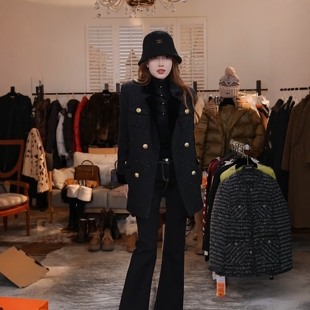 冬季新款时尚中长款双排扣羽绒服外套女 MKKQ89538 澳门小源同款