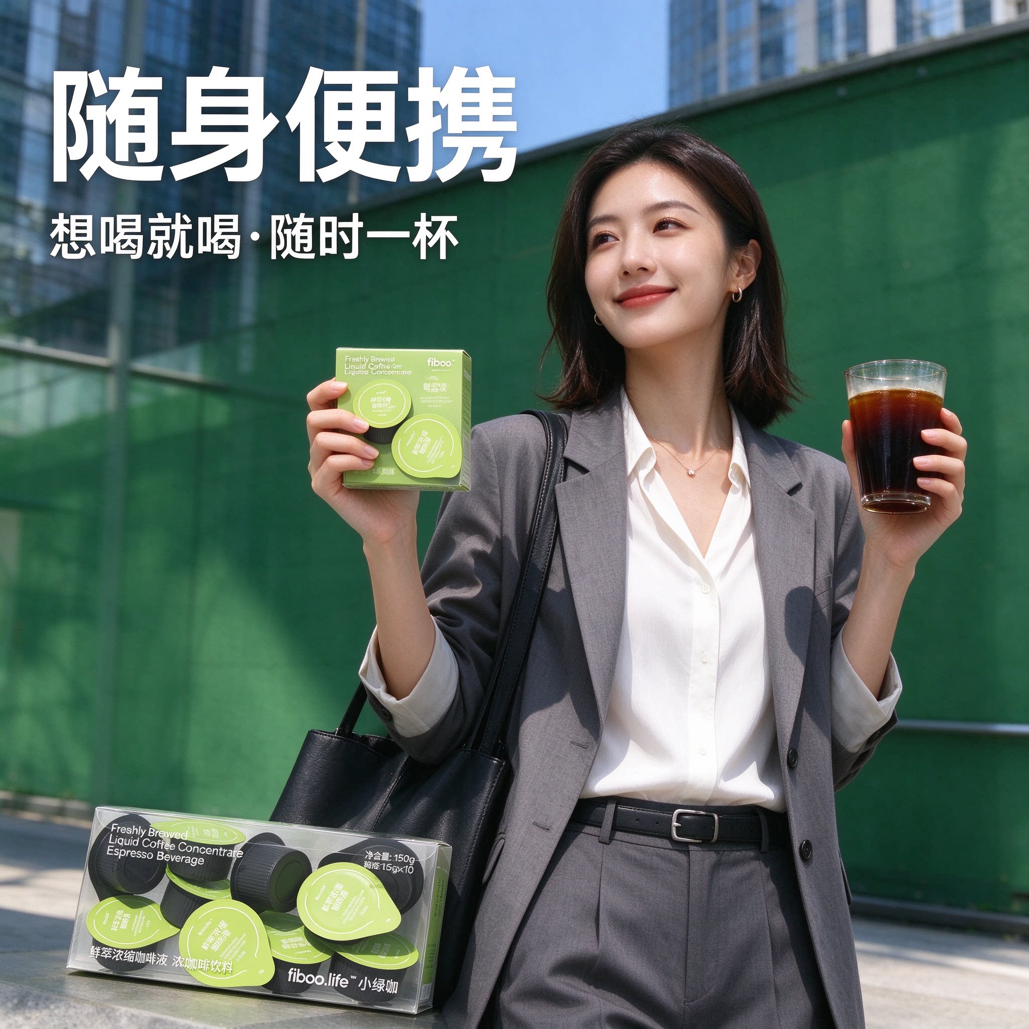 fiboo西梅咖黑咖啡美式速溶无蔗糖燃减代谢脂冷萃冻干纯黑咖啡粉
