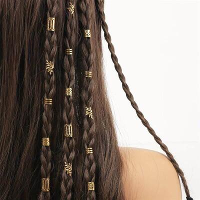 40pcs DIY wig dreadlocks accessories iron ring hollow hair