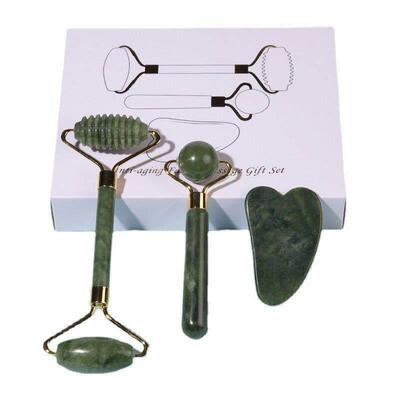 Face Massager Roller Gua sha Jade Store Scraper Roller massa
