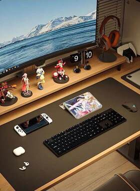 leather computer desk mat large mouse pad black writing ta