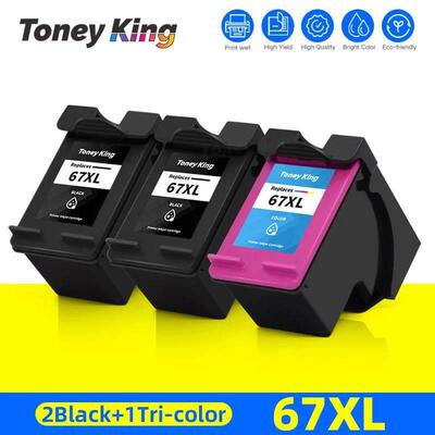 Replacement For HP 67 67XL Ink Cartridge For HP Deskjet 1225