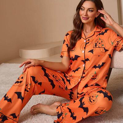 Halloween Printed Pajamas Women