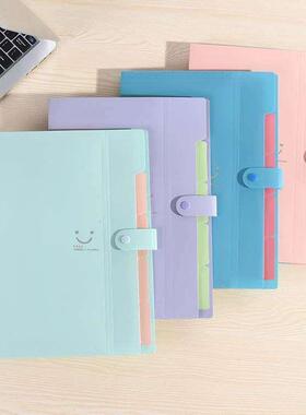 punched folder A4 paper binder ring file活页文件夹5 floors