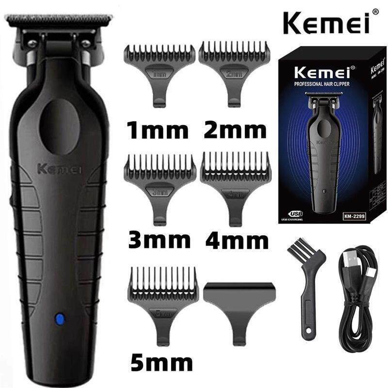Kemei 2299 Barber Cordless Hair Trimmer 0mm Zero Gapped Carv