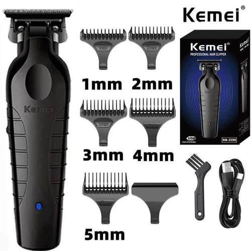 Kemei 2299 Barber Cordless Hair Trimmer 0mm Zero Gapped Carv