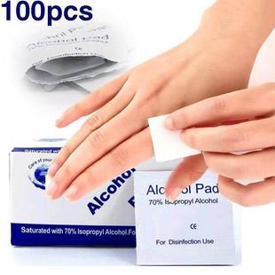 Alcohol Prep Pads Swab Saturated Wipes 100pcs Antiphlogosis