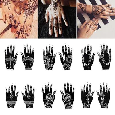 Fashion Henna Tattoo Stencil Temporary Hand Tattoos DIY Body