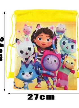 34*27cm Gabby Dollhouse Drawstring Bag Girl Gift Bag Kid Bir
