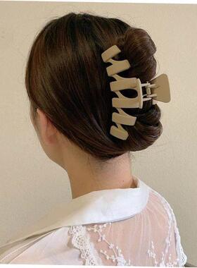 发夹Hot Sale Solid Color Claw Clip Large Barrette Crab Hair1