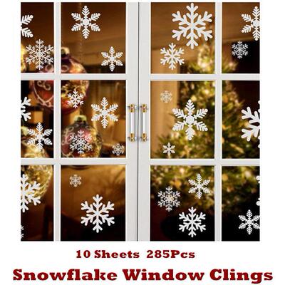 Christmas Decoration Snowflake Window Clings Window Stickers