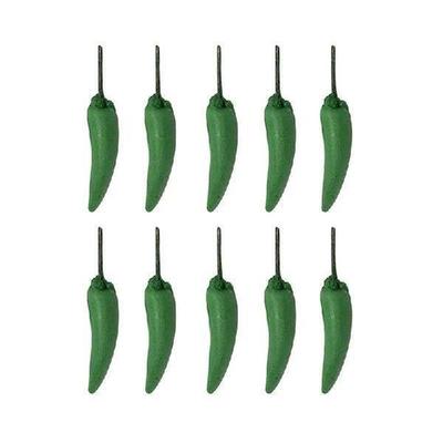 10Pcs Clay 1:12 Scale Dollhouse Vegetables Miniature Green