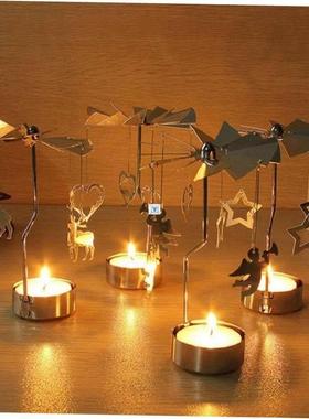 Gold Metal Candlestick Merry Christmas Table Decor For Home