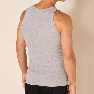 100% Cotton Mens Tank Top Undershirt Cotton Slimming Body Sh