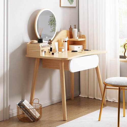 Nordic dressing table bedroom fashion dresser Light Mirror