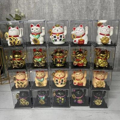 2 inch Solar mini lucky cat light rocking car boys and girl
