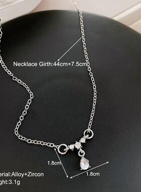 水滴吊坠项炼妇女锆石水滴锁骨炼吊坠项炼