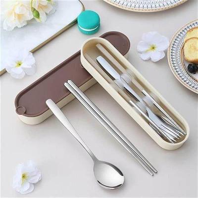 chopsticks and spoon set student fork carry adult portable