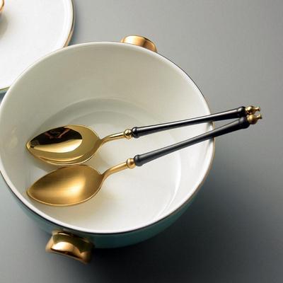 Black Gold Tea Scoop Luxury Dessert Spoon