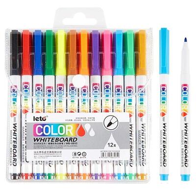 12 Color Whiteboard Markers Pen Fine Tip Dry Erase Marker Pe