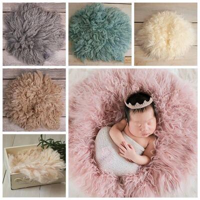 born Photo Props Wool Blanket For Baby Shoot Posing Backdrop