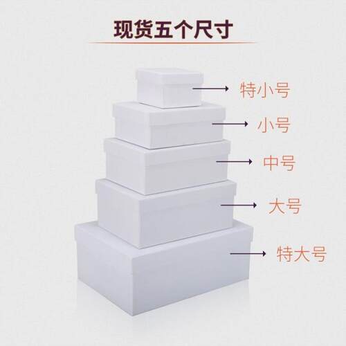 Parcel post rectangular white business gift box clothing