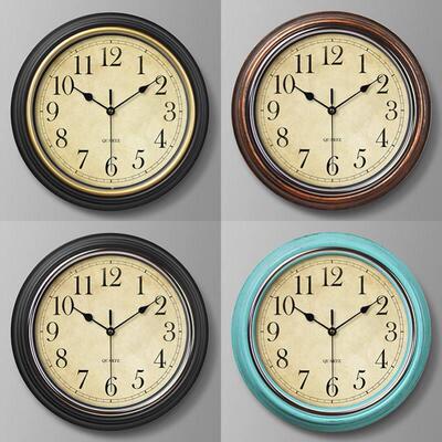 10 inches silent wall clock bedroom living room colorful
