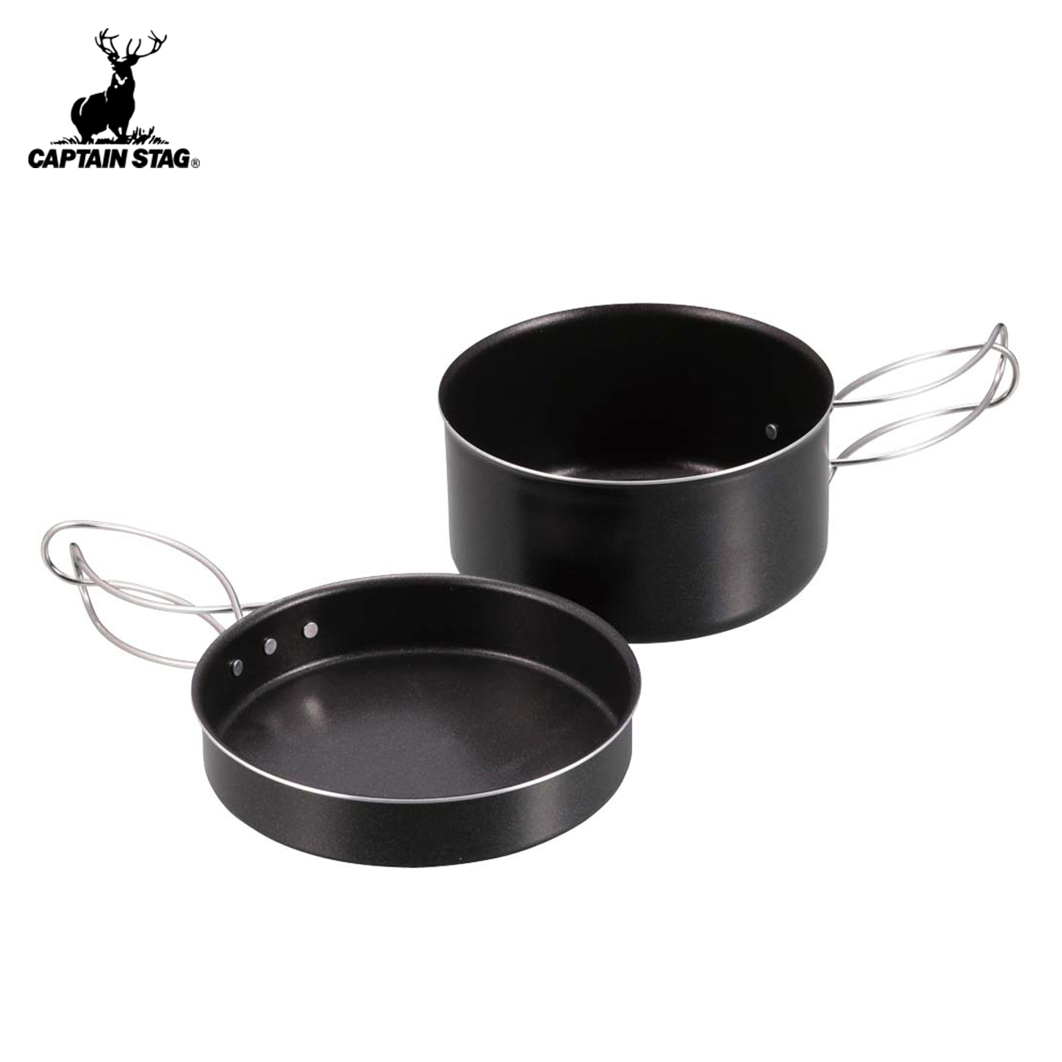 CAPTAINSTAG单人铝合金户外套锅
