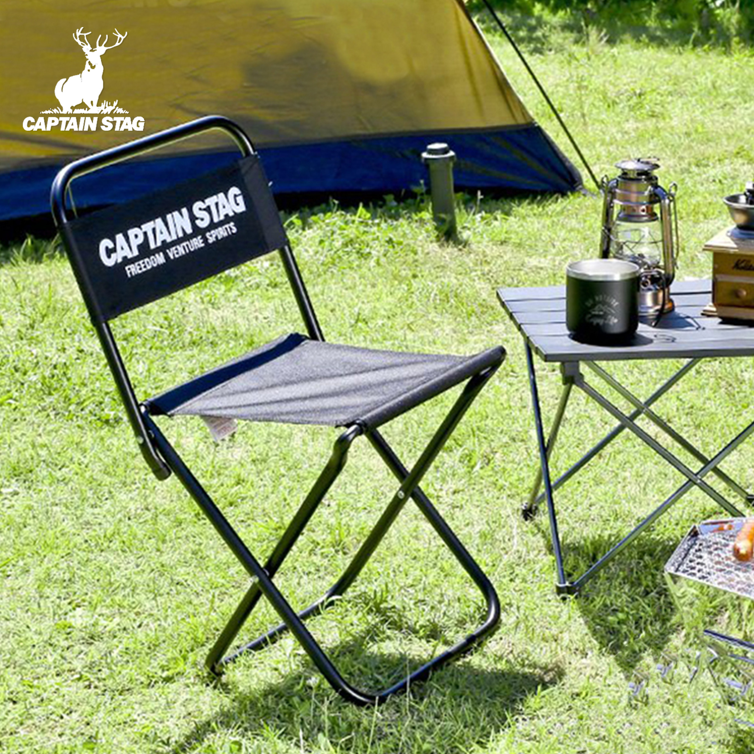 日本鹿牌captain stag户外折叠椅便携式儿童椅露营轻便钓鱼椅子