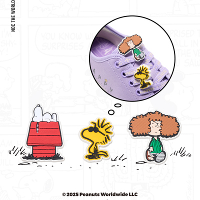 happynocnoc史努比联名鞋花