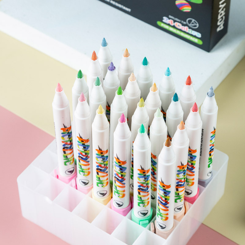 广纳GN7200软毛笔24色丙烯颜料款马克笔莫兰迪马克笔书法笔彩色