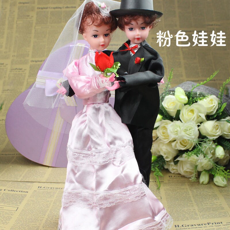 婚车车头主副装饰娃娃新郎新娘一对婚礼装饰公仔