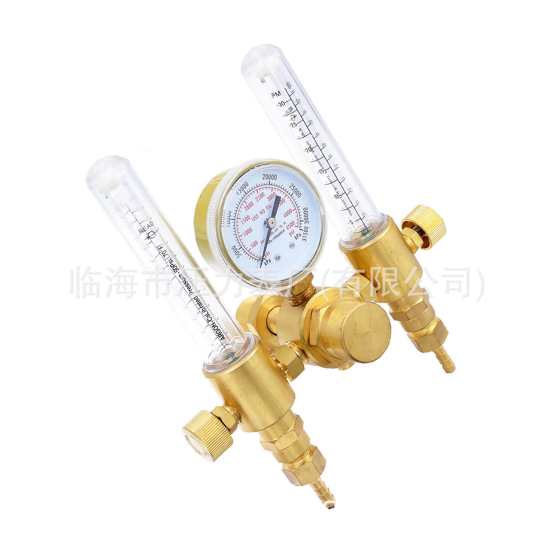 双管氩气表双头双出气氩气减压阀器双口双流量计氩弧焊氩气双表