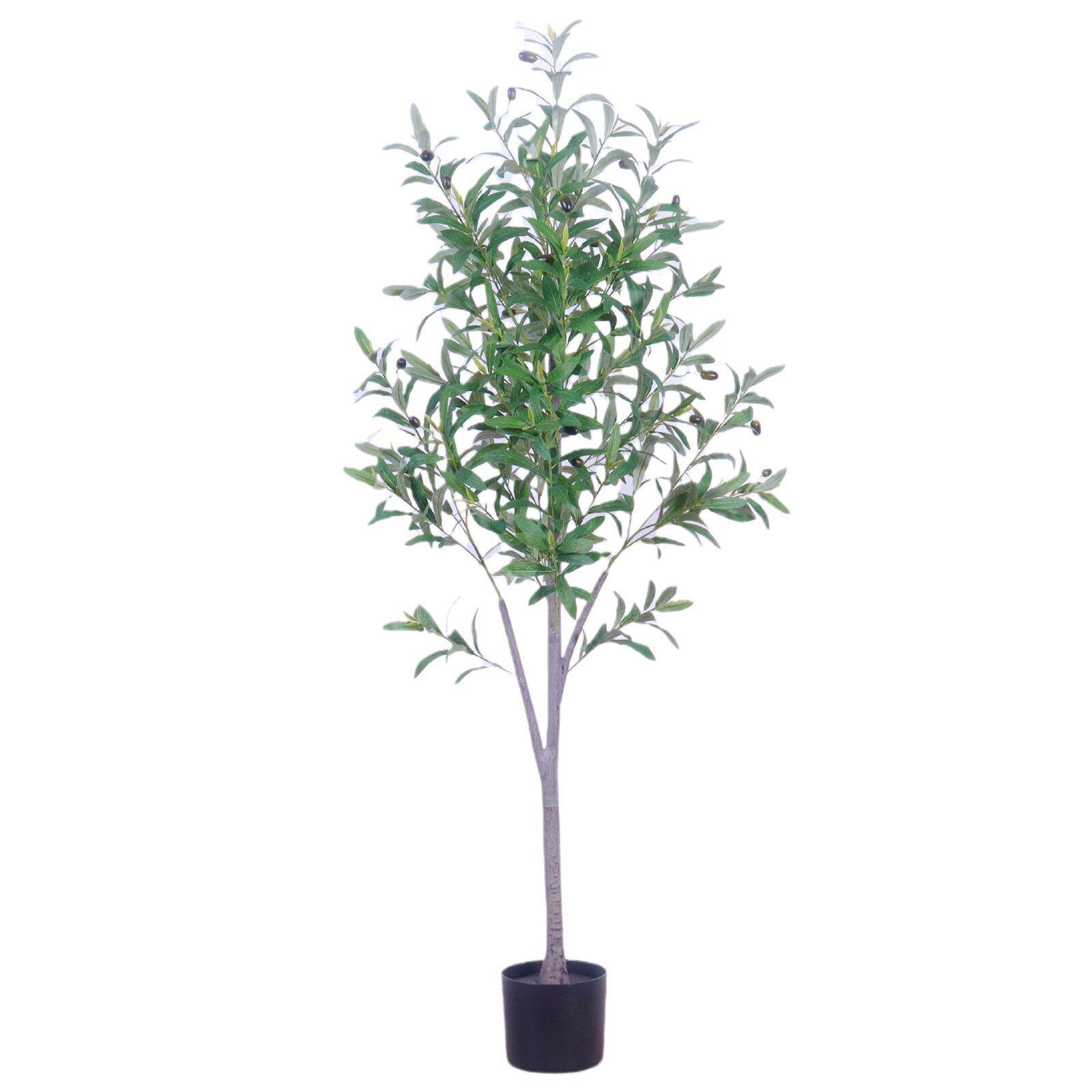 外贸北欧仿真绿植盆栽橄榄树落地大型假植物摆件室内人造假树