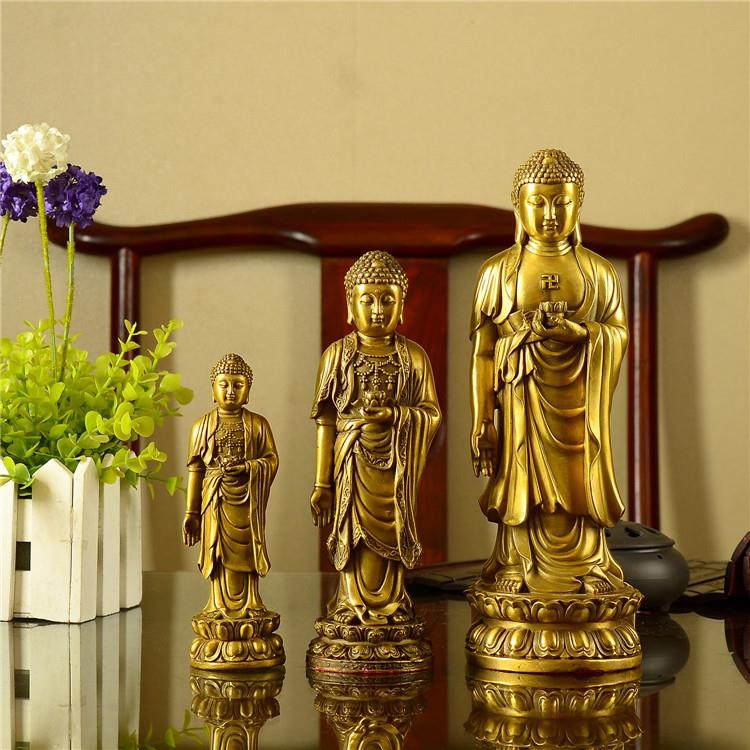 黄铜佛摆件黄铜释迦佛黄铜如来佛工艺品装饰