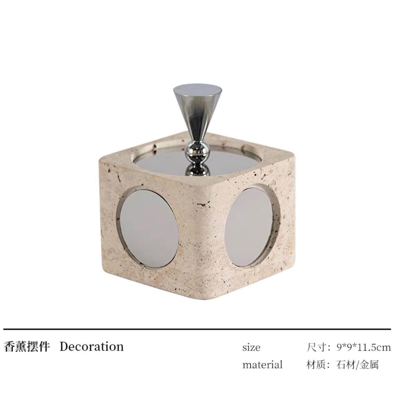 现代简约卫浴洞石家居香薰扩香器精油香氛高级感摆件