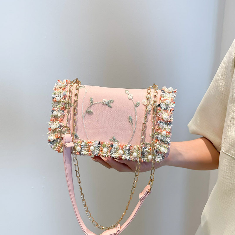 新品 上新潮手提小包新款蕾丝韩版斜挎包链条单肩包时尚女包bags